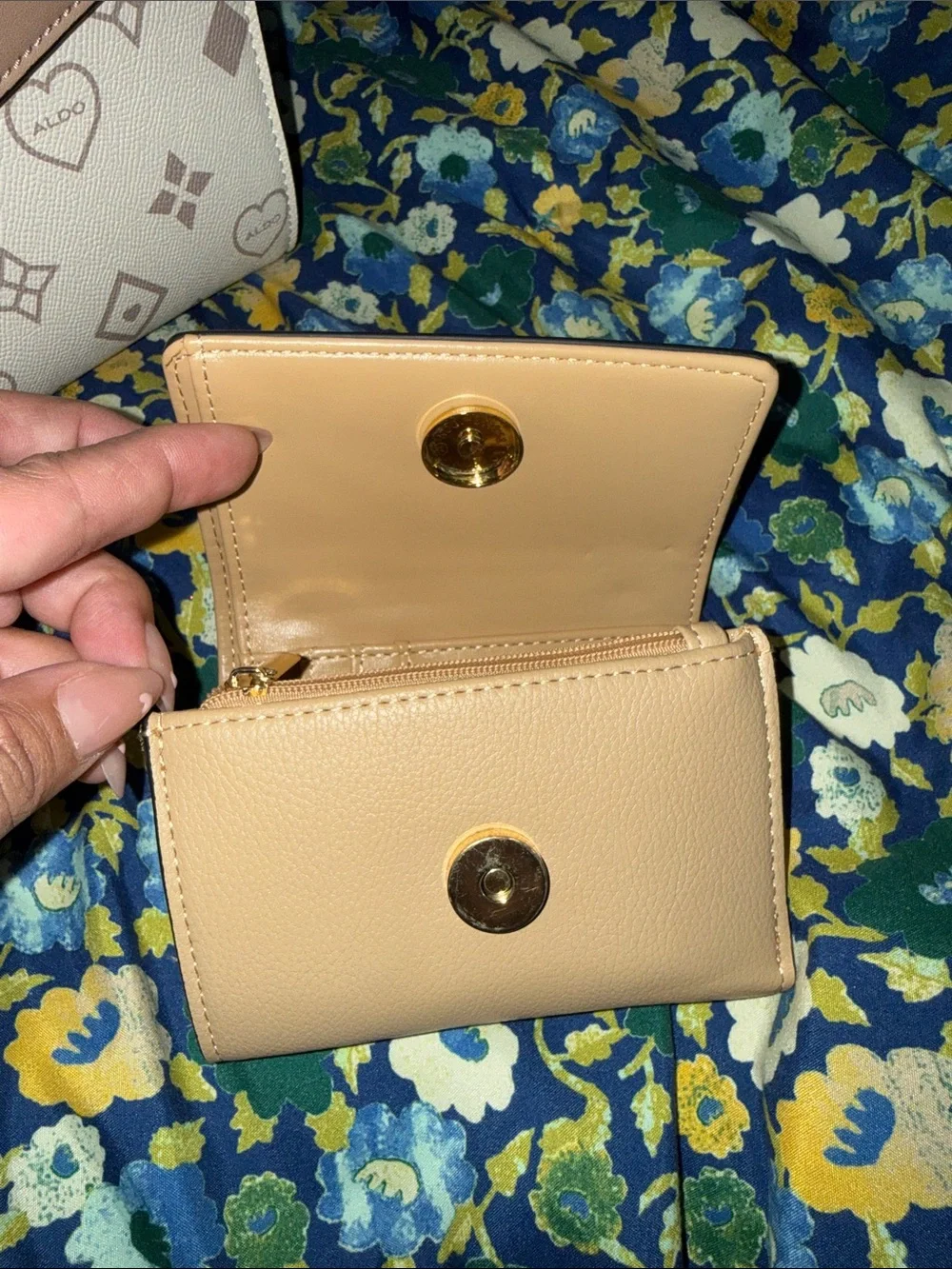 ALDO Two-Tone Pink & Cream Top-Handle Satchel